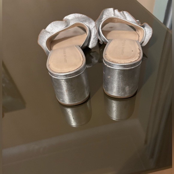 Loeffler Randall Silver Ruffle Mules - Picture 3 of 4
